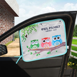 Baby Car Cartoon Window Sunshade Curtain Universal Car Side Window Sunshade Curtain Adjustable Magnetic Summer Shade UV Foils - MOUALHANE