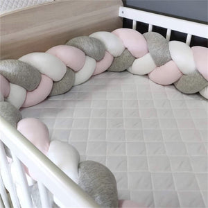 1M/2M/3M Baby Bumper Bed Braid Knot Pillow Cushion Bumper for Infant Bebe Crib Protector Cot Bumper Room Decor - MOUALHANE