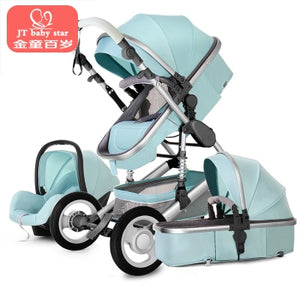 3 in 1 baby strollers and sleeping basket newborn 2 in 1 baby stroller Europe baby pram one parcel with car seat - MOUALHANE