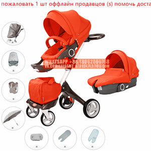 Mom  landscape stroller sit sleeping pneumatic wheels baby stroller trolley pram - MOUALHANE