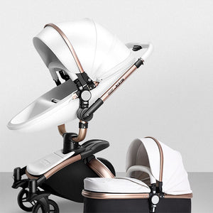 AULON High Landscape Baby Stroller 2 In 1 Eggshell Baby Carriage Split Style Luxury Hot Mom Stroller Baby Trolley - MOUALHANE