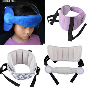 Child Car Seat Safety Baby Head Fixing Auxiliary Cotton Belt Adjusted Infants Sleeping Fixing Bent Head Security Protector Gray - MOUALHANE