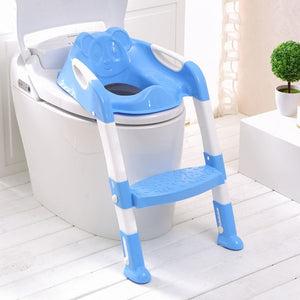 2 Colors Folding Baby Potty Infant Kids Toilet Training Seat with Adjustable Ladder Portable Urinal Potty Training Seat Children - MOUALHANE