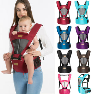 Hot Newborn Infant Baby Carrier Solid Breathable Ergonomic Adjustable Wrap Sling chest kangaroo Backpack 0-4 Years - MOUALHANE