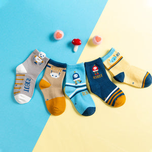 5 pair Safe Comfort Warm Cotton High Quality Soft Steamship ET Rocket Child Boy Newborn Socks Kids Girl Baby Socks Miaoyoutong - MOUALHANE