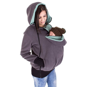 New 2019 Thickened Pregnancy wool babywearing Maternity Hoodies Baby Carrier Jacket Kangaroo Outerwear Hoodies &Sweatshirts Coat - MOUALHANE