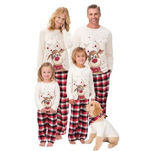 M-3XL 6M-9Y 2018 Family Christmas Pajamas XMAS Deer Print Adult Women Kids Family Matching Clothes Christmas Pajamas Family Set - MOUALHANE