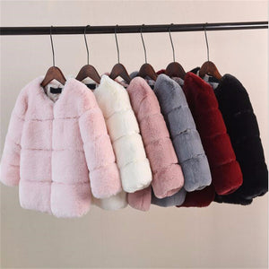 Thicken Mommy and Me Jacket for Family Matching Clothes New Mother Daughter Son Jackets Warm Girls Coat Faux Fur Boys Outwear - MOUALHANE