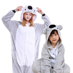 kids mother and daughter hooded pajamas set animal unicorn Pegasus stitch family matching pyjamas outfits winter sleepwear - MOUALHANE