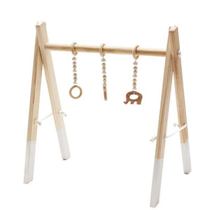 Nordic Baby Play Gym Wood Activity Sensory Develop Wooden Play Game Frame Rack Early Education Toys Kids Newborn Fitness Rack - MOUALHANE