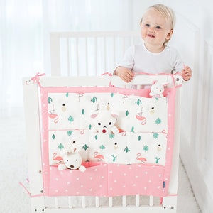 Muslin Tree Bed Hanging Storage Bag Baby Cot Bed Brand Baby Cotton Crib Organizer 60*50cm Toy Diaper Pocket for Crib Bedding Set - MOUALHANE