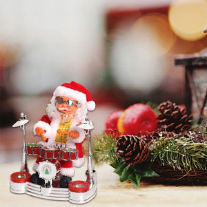 Electric Music Santa Claus Doll Santa Claus Playing Electronic Piano Ornament For Christmas Decoration - MOUALHANE