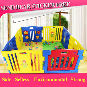 EU stardard Export Baby Game Playpen colorful  Strong Game Fence l Baby Toy Fences 10+2 pcs baby play mat garden 530cm - MOUALHANE