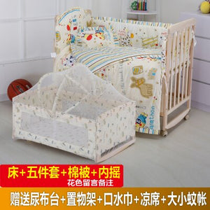 Children's bed multi-purpose pine crib long roll baby shaker children's mosaic bed - MOUALHANE