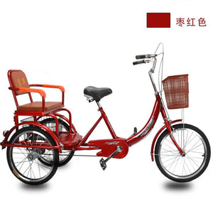 Mother baby Bike 2 in 1 Aged wheelchai tricycle - MOUALHANE