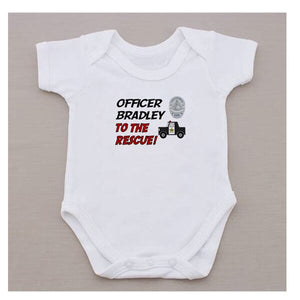 DERMSPE New Casual Newborn Baby Boy Girl Short Sleeve Letter Print Officer Bradley To The Rescue Cute Cotto Romper Baby Clothes - MOUALHANE