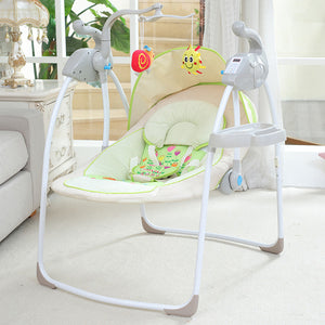 Baby Electric Rocking Chair Baby Cradle Recliner Newborn Child ComfortVChair Shaker Cradle Bed Baby Sleeping Artifact baby swing - MOUALHANE