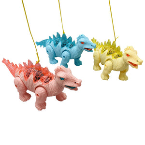 LED light dinosaurs Funny Kids toy Adults Educational Plastic Simulation Dinosaur Model Electric Walking Sound Light RC Toy - MOUALHANE