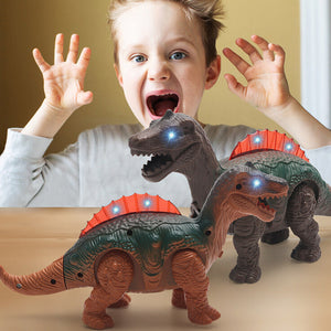 Electronical Dinosaur Robot Walking Toy With Sound Light Intelligent LED Light Up Dinosaurs Electric Model Toys For Kids Gift - MOUALHANE