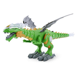 Electric Dinosaur Toys LED Walking Fire Dinosaur Mechanical Pterosaurs Dinosaur World  Interactive Toy For Boy Girl Games Gift - MOUALHANE