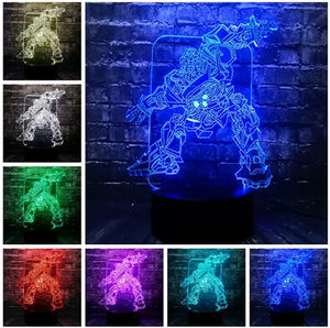 Movie transformers Optimus prime Car Robot Cartoon LED 7Color USB Charge Mood Baby Sleep Desk Night Light Kid Gift - MOUALHANE