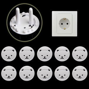 Hot selling 10pcs EU Power Socket Electrical Outlet Baby Safety Guard Protection Anti Electric Shock Plugs Protector Cover - MOUALHANE