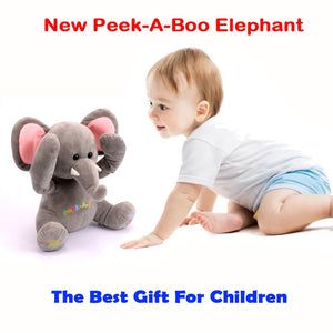 Free Shipping New Peek A Boo Elephant, Stuffed animated & Plush Toy elephant ,Singing Baby Music Toys For Kids Gift - MOUALHANE