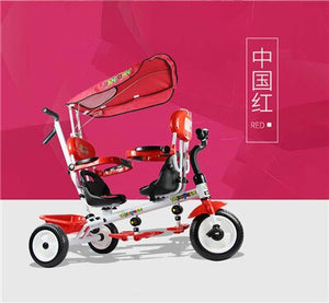 Popular  design   twins trolley two kids tricycle  baby stroller - MOUALHANE