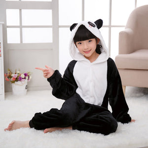 EOICIOI 21 New Sweet Cartoon Pegasus Panda Unicorn Children Boys Girls Pajamas Soft Flannel Animal Sleepwear Kids Blanket Onesie - MOUALHANE