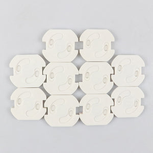 10pcs Baby Safety Rotate Cover 2 Hole Round European Standard Children Against Electric Protection Socket Plastic Security Locks - MOUALHANE