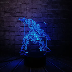 Cartoon Robot Transform Car Ratchet 3D Lamp Night USB LED Lighting Christmas Gifts Decora luminaria Children Table KIDS TOYS - MOUALHANE