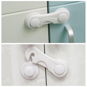 5pcs/lot Multi-function Child Baby Safety Lock Cupboard Cabinet Door Drawer Safety Locks Children Security Protector Baby Care - MOUALHANE