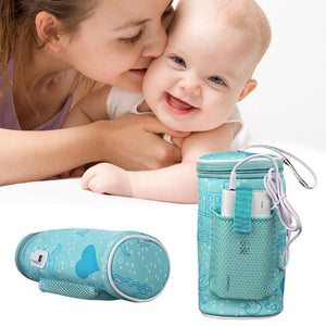 USB Baby Bottle Warmer Heater Insulated Bag Travel Cup Portable In Car Heaters Drink Warm Milk Thermostat Bag For Feed Newborn - MOUALHANE