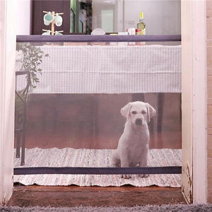 Gates & Doorways Safety fence Gate Portable Folding Safe Guard Protection Safety Products net Pet Gate For Dogs Baby Children - MOUALHANE