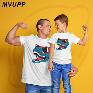 Dinosaur cool family look mother daughter clothes father son matching outfits daddy mommy baby fashion mom and me clothing mama - MOUALHANE