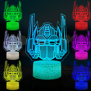 Cartoon Car 3D Lamp Robot Transformers Optimus Prime Lighting Home Decor Night Light USB LED Table Boy Holiday Christmas Gift RC - MOUALHANE