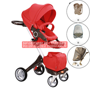 Mom  landscape stroller sit sleeping pneumatic wheels baby stroller trolley pram - MOUALHANE