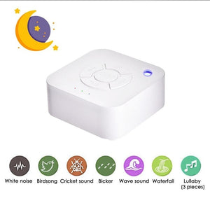 White Noise Machine USB Rechargeable Timed Shutdown Sleep Sound Machine For Sleeping & Relaxation for Baby Adult Office Travel - MOUALHANE