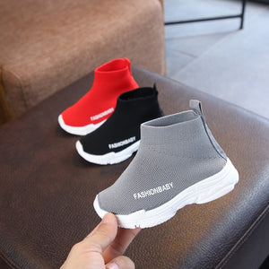 Children Shoes Boy Girls Flat Shoes For Running Boys Casual Shoes Outdoor Anti-Slippery Flat Kids Socks Shoes 1-6T - MOUALHANE