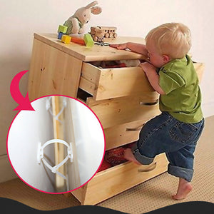 Baby Safety 6 Set Furniture Anti-tip Straps Prevention Device for Kids Children Falling Furniture Prevention Device Protection C - MOUALHANE