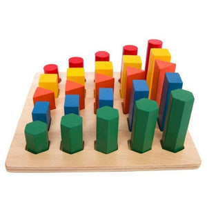 Montessori Educational Wooden Toys for Children Geometry Ladder Toy Baby Development Practice and Senses Toys - MOUALHANE